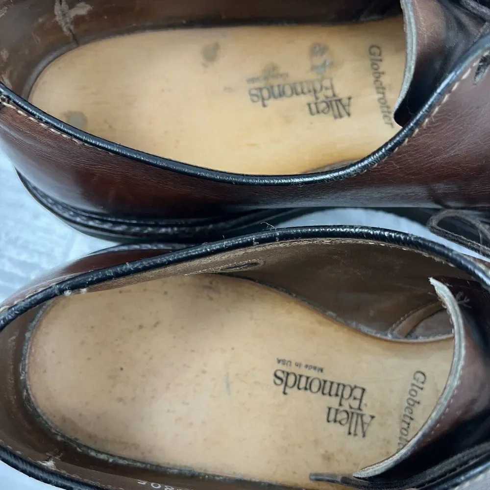 Allen Edmonds Globetrotter Men's Size 10.5 B Brown Leather Oxford Comfort Shoes